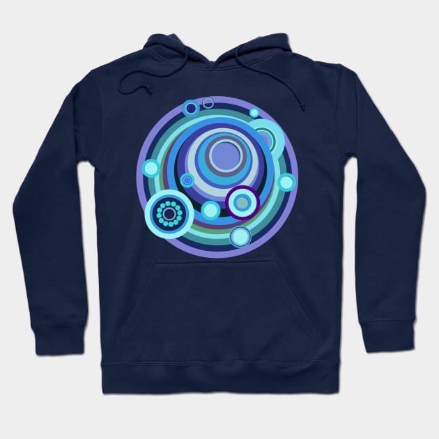 Blue/Purple Mosaic Crop Circle Hoodie by FreakorGeek